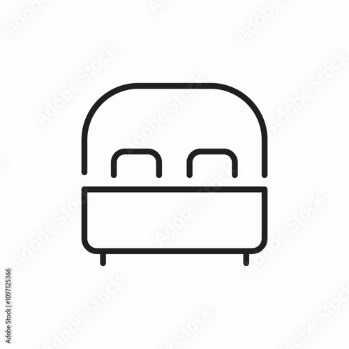 king size bed icon sign vector