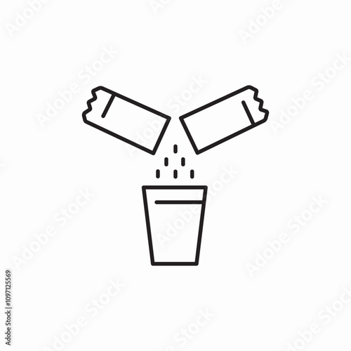 one off sugar glass icon sign vector