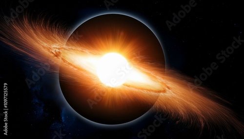 Dramatic View of a Star Collapsing into a Black Hole with Surrounding Gas and Light Bands