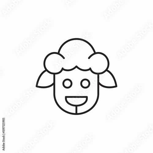 sheep farm icon sign vector