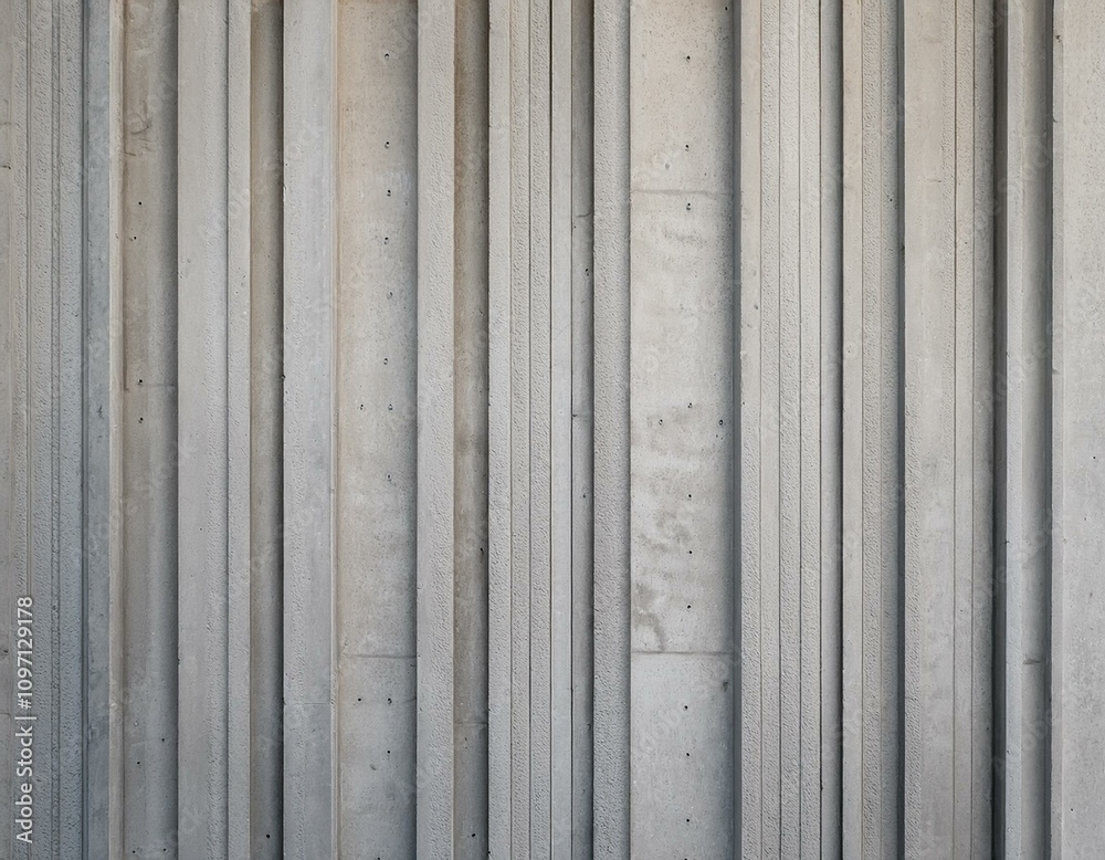 Concrete Wall with Formwork Lines