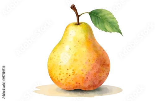 Hand-Drawn Illustration of a pear