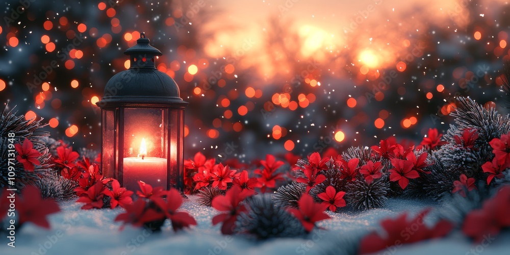 Christmas Lanterns: Red and Silver Decorations Christmas Lanterns: Red and Silver Decorations