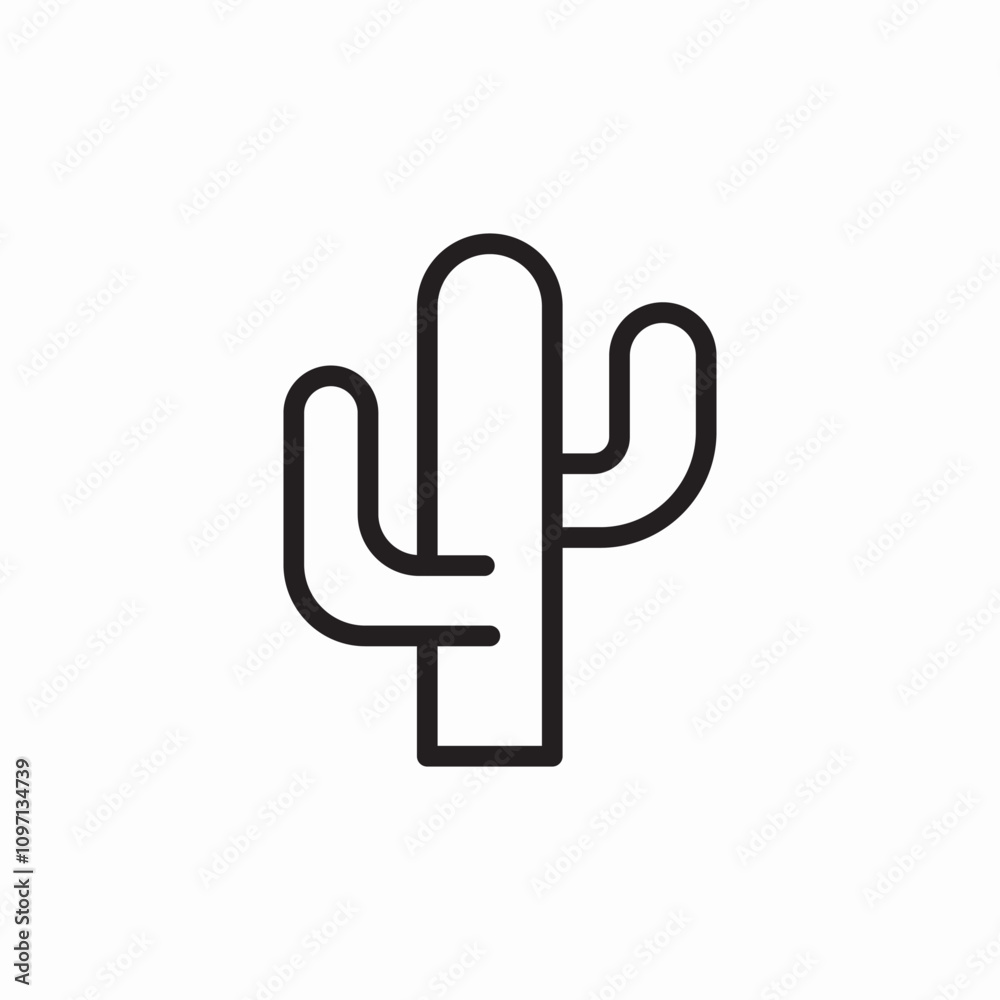 cactus plant icon sign vector cactus plant icon sign vector