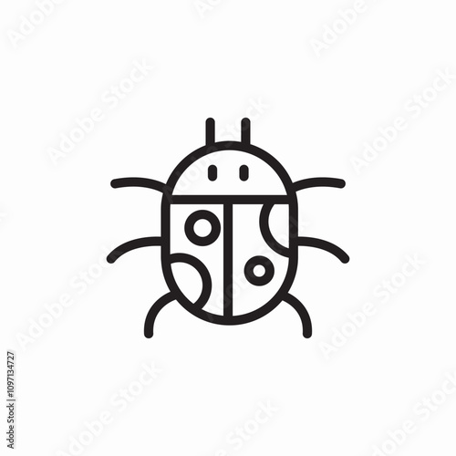 bug insect icon sign vector