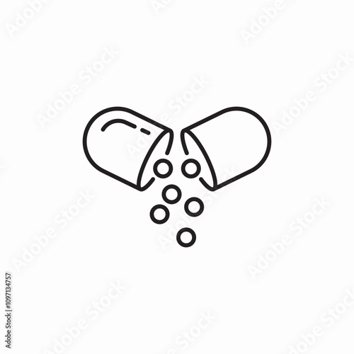 capsule content icon sign vector