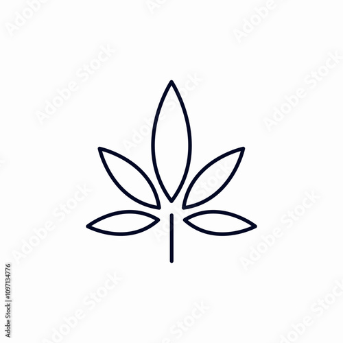 cannabis plant icon sign vector