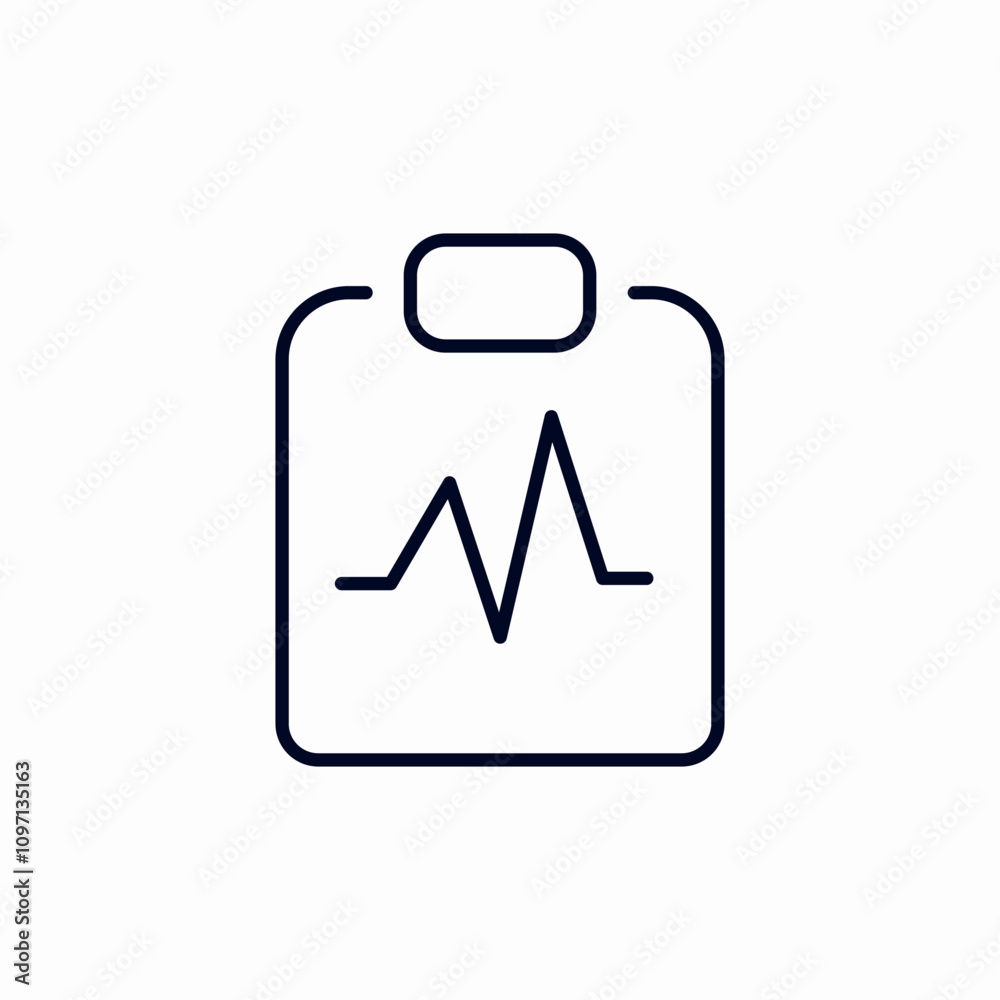 clipboard heart pulse icon sign vector clipboard heart pulse icon sign vector