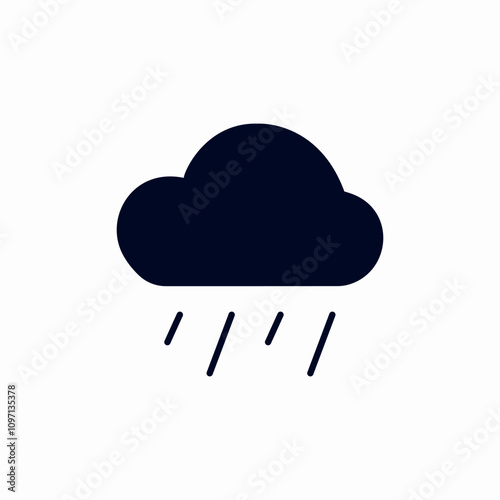 cloud rain icon sign vector