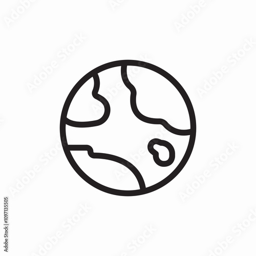 earth planet icon sign vector