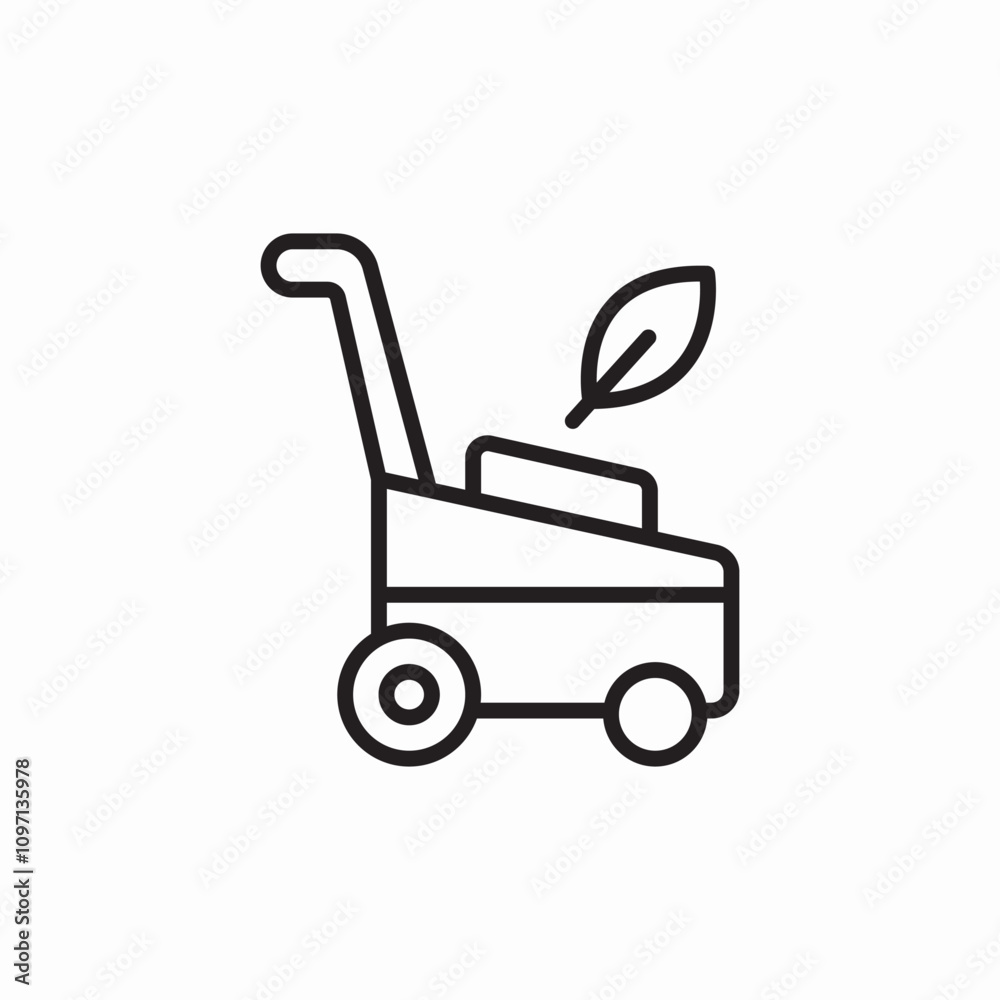 lawn mower icon sign vector lawn mower icon sign vector
