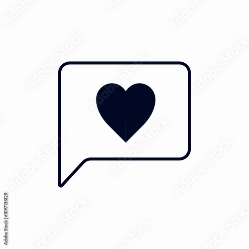 love romantic talk speech bubble icon sign vector