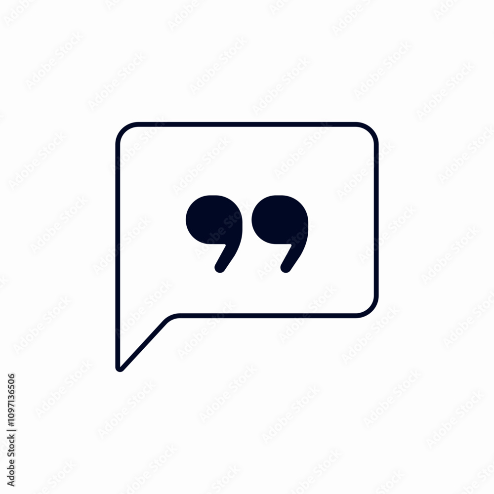 speech bubble quotes icon sign vector speech bubble quotes icon sign vector