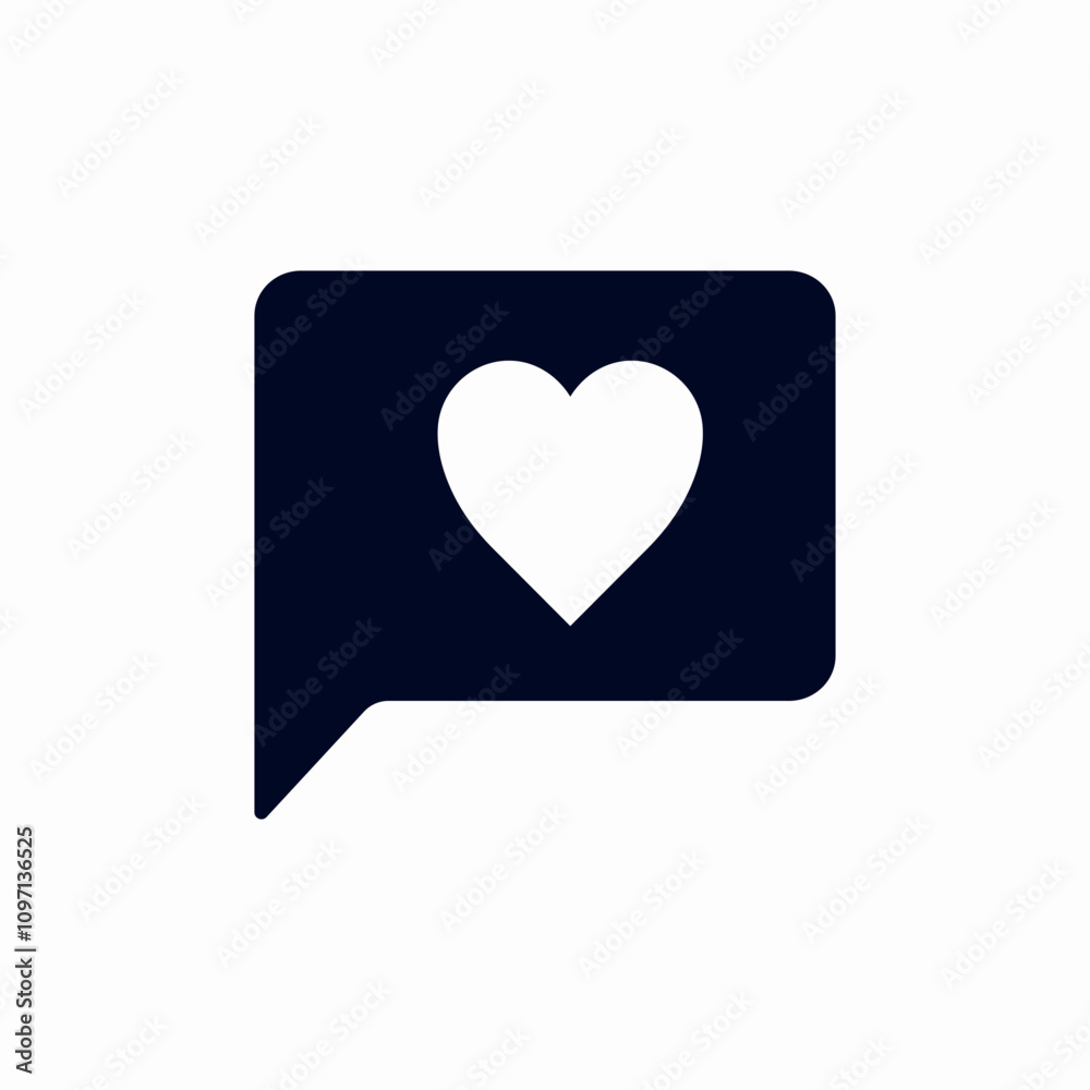 speech bubble love romantic talk icon sign vector speech bubble love romantic talk icon sign vector