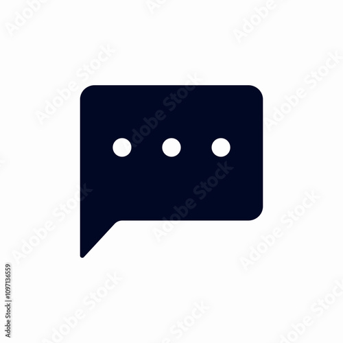 speech bubble three dots icon sign vector