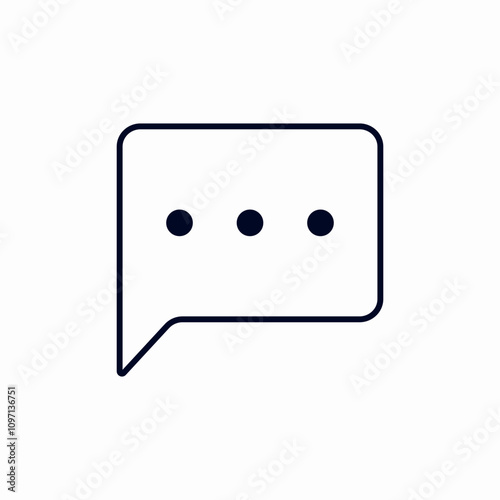 three dots speech bubble icon sign vector
