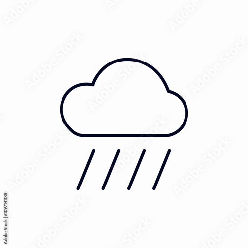 cloud heavy rain icon sign vector