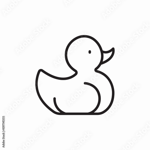 duck chick icon sign vector