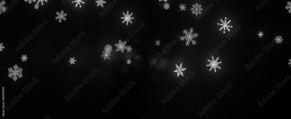 The winter background, falling snowflakes The winter background, falling snowflakes