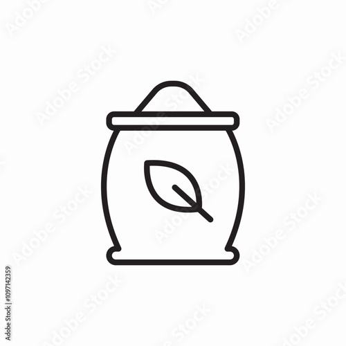 seeds bag icon sign vector