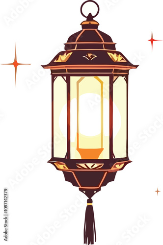 Islamic lantern illustration