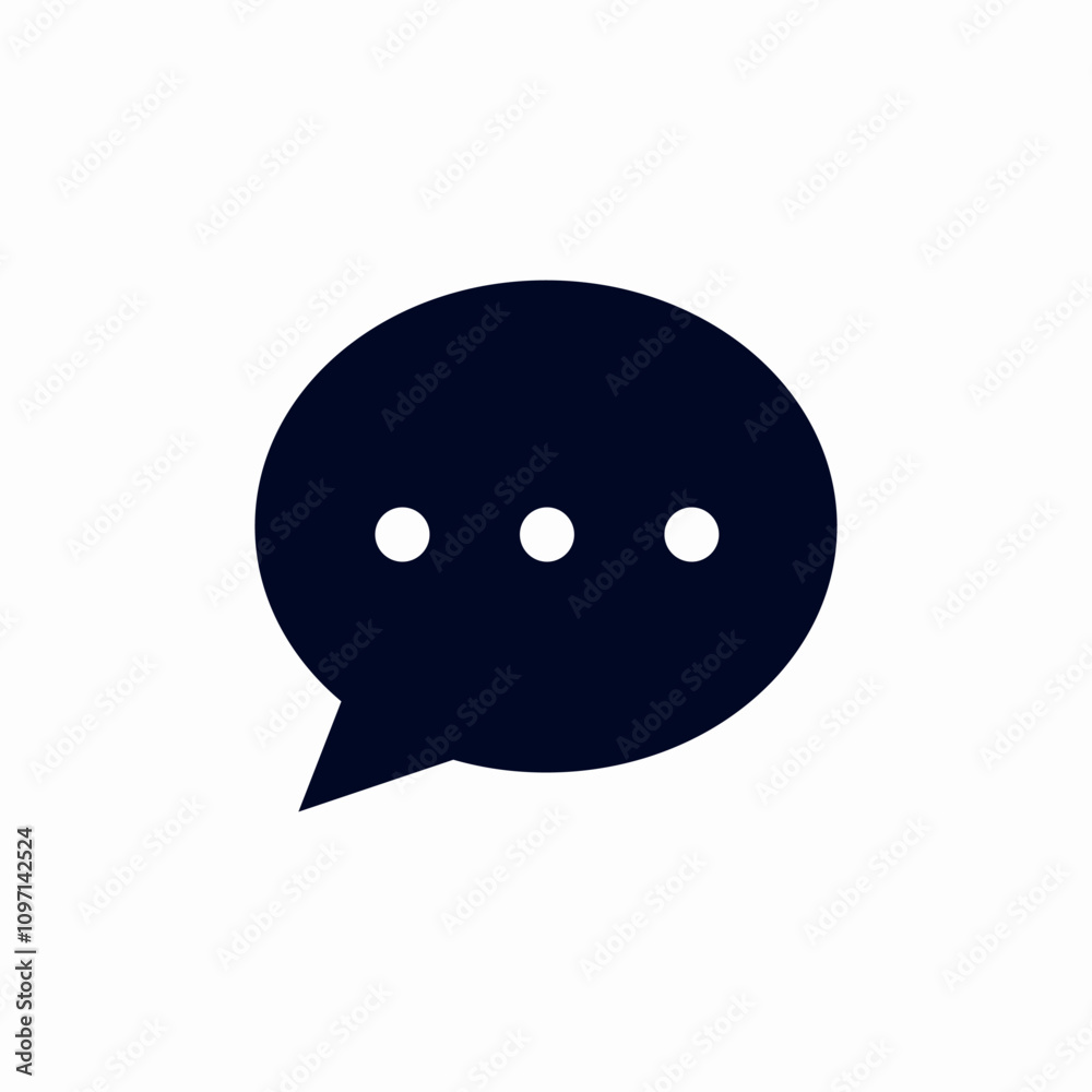 three dots speech bubble icon sign vector three dots speech bubble icon sign vector