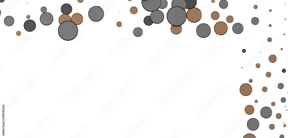 Fototapeta premium Colorful confetti on white background