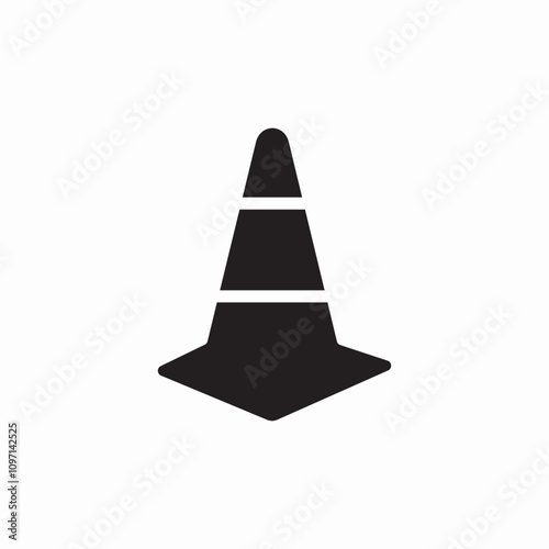 traffic cone icon sign vector