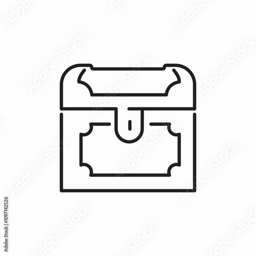 treasure box icon sign vector