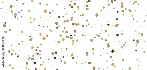 Radiant Revelry: Enthralling 3D Illustration of Shining gold Confetti