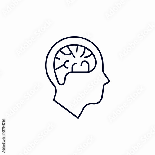 brain head icon sign vector