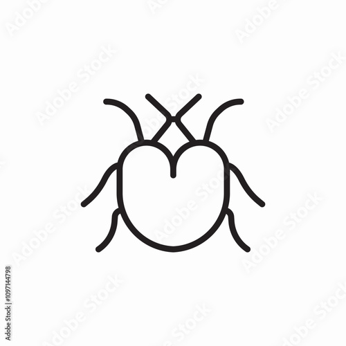 bug insect icon sign vector