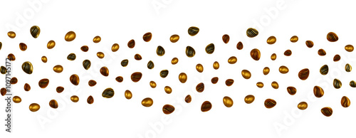 golden easter eggs; 3d rend...