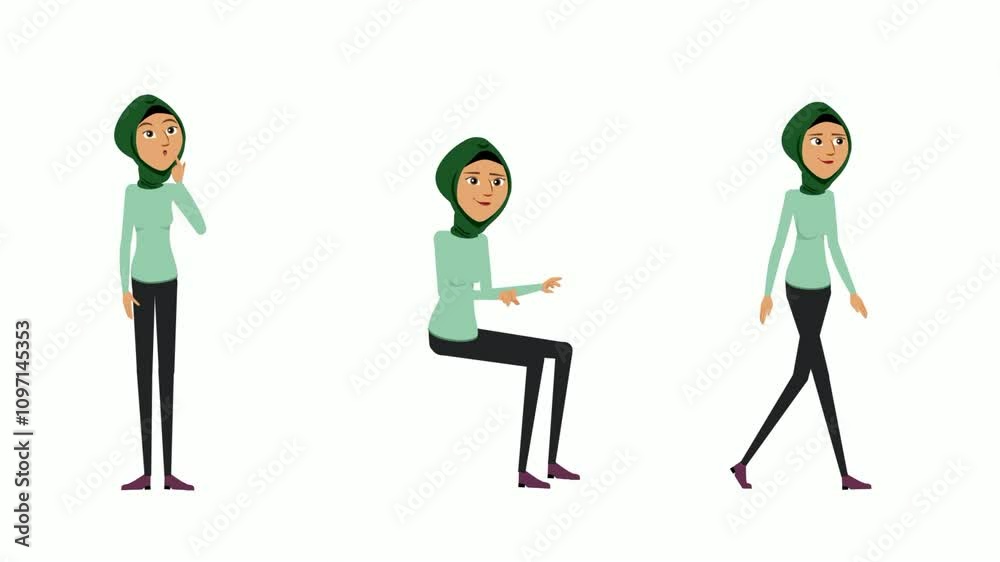 a woman in different positions and situations a woman in different positions and situations