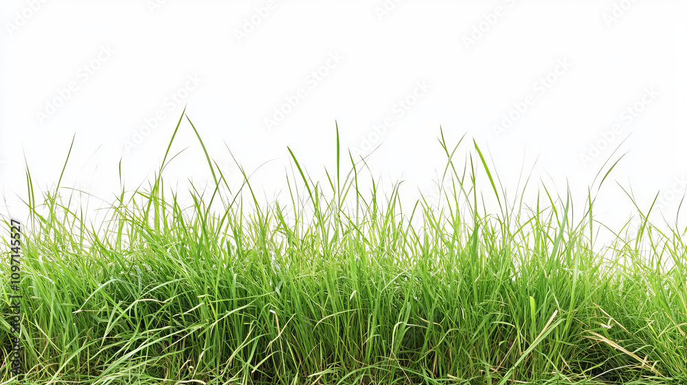 Green grass field, isolated on white background4 Green grass field, isolated on white background4