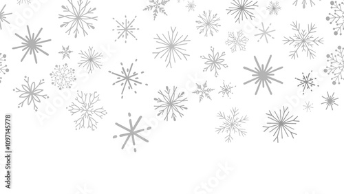 Gray Snowflake Pattern Background