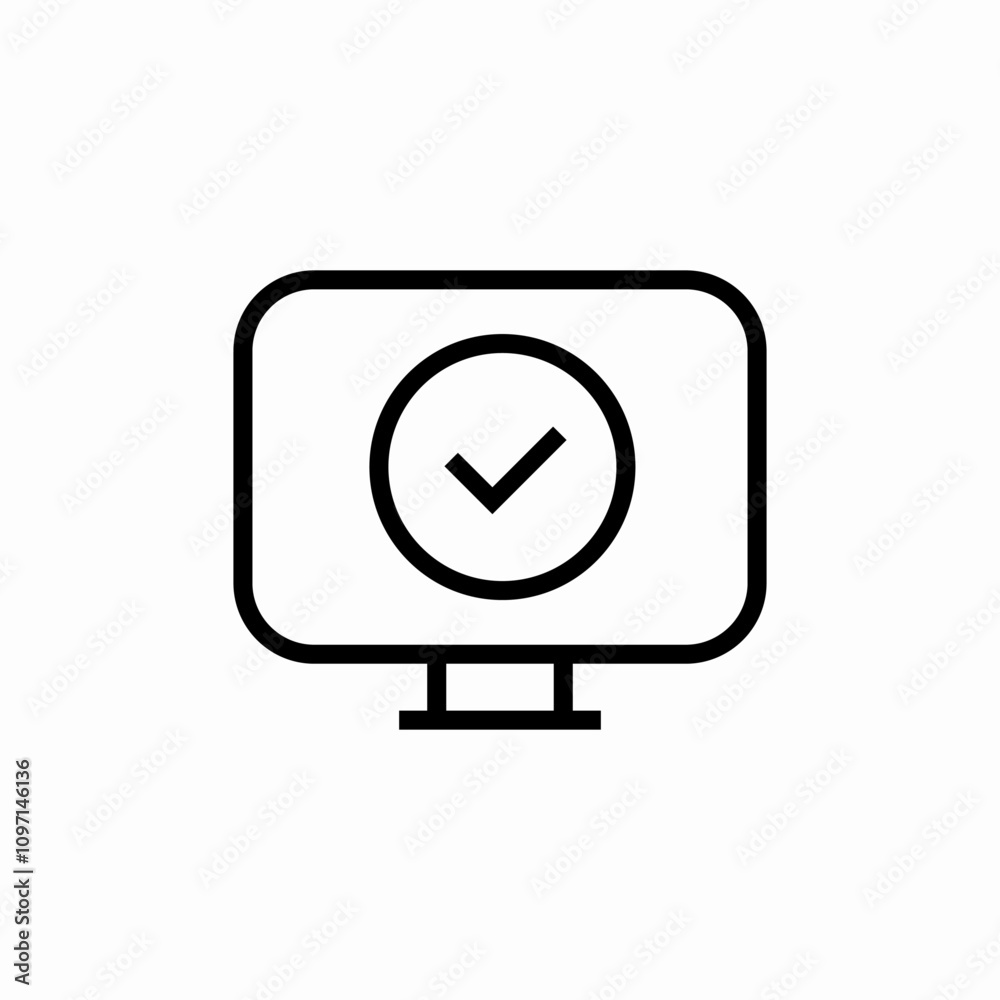 computer check mark icon sign vector computer check mark icon sign vector
