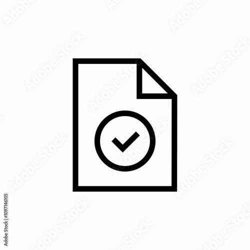 check mark file icon sign vector