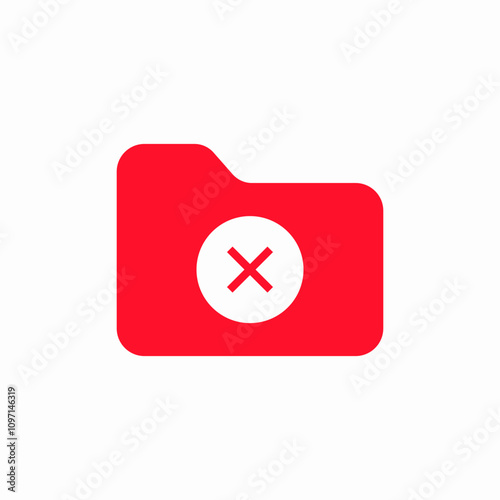 delete folder icon sign vector