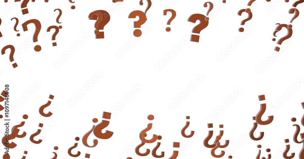 question icons, original 3d rendering; question icons, original 3d rendering;