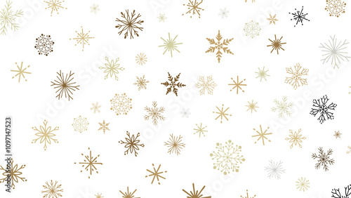 Wallpaper Mural Snowflake Ballet: Exquisite 3D Illustration of Descending Festive Snowflakes in Motion Torontodigital.ca