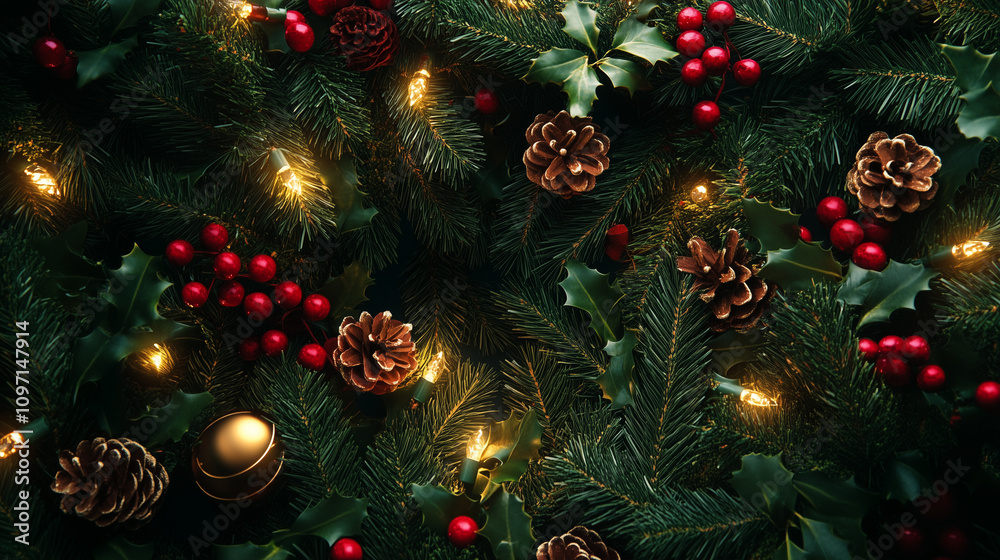 Festive Christmas Background Design with Space for Text or Logo Festive Christmas Background Design with Space for Text or Logo