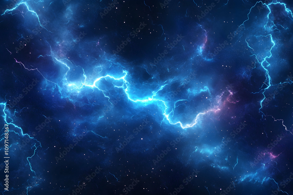 Abstract blue lightning and plasma background with electric energy Abstract blue lightning and plasma background with electric energy
