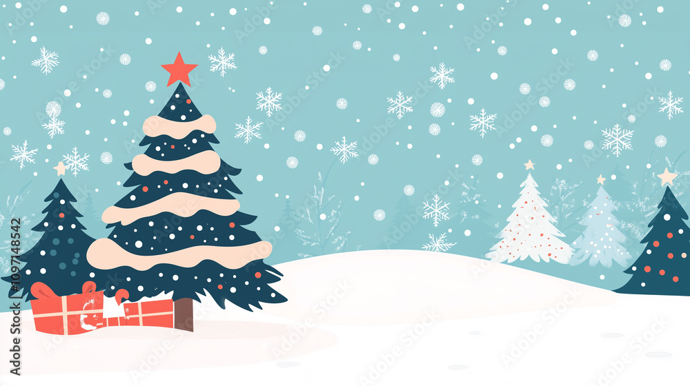 Festive Christmas Background Design with Space for Text or Logo Festive Christmas Background Design with Space for Text or Logo