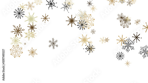 Wallpaper Mural Snowflake Whirlwind: Exquisite 3D Illustration of Descending Christmas Snowflakes in Motion Torontodigital.ca