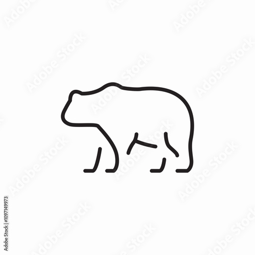 bear animal icon sign vector