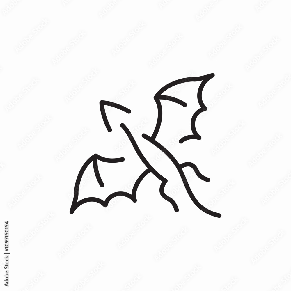 dragon flight icon sign vector dragon flight icon sign vector