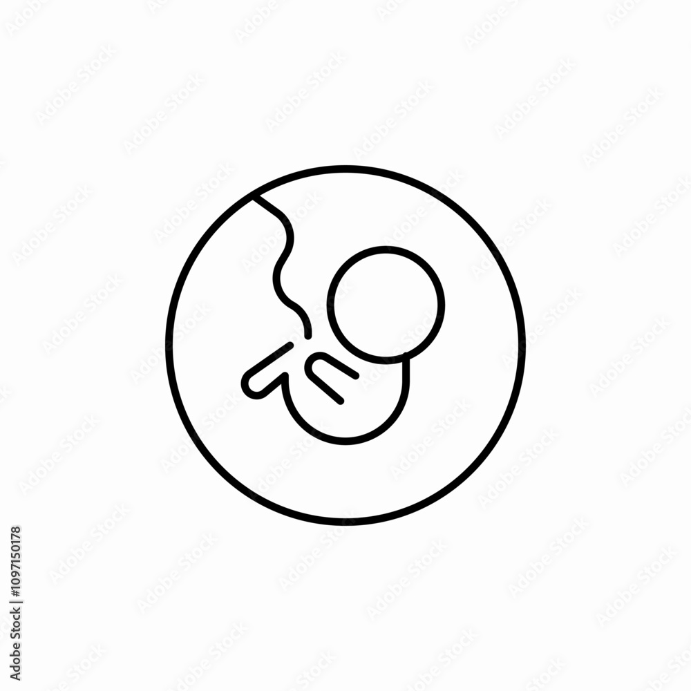 embryo baby icon sign vector embryo baby icon sign vector