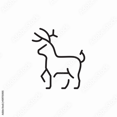 deer wild icon sign vector