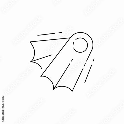 diving flippers icon sign vector